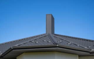 metal profile roof installed