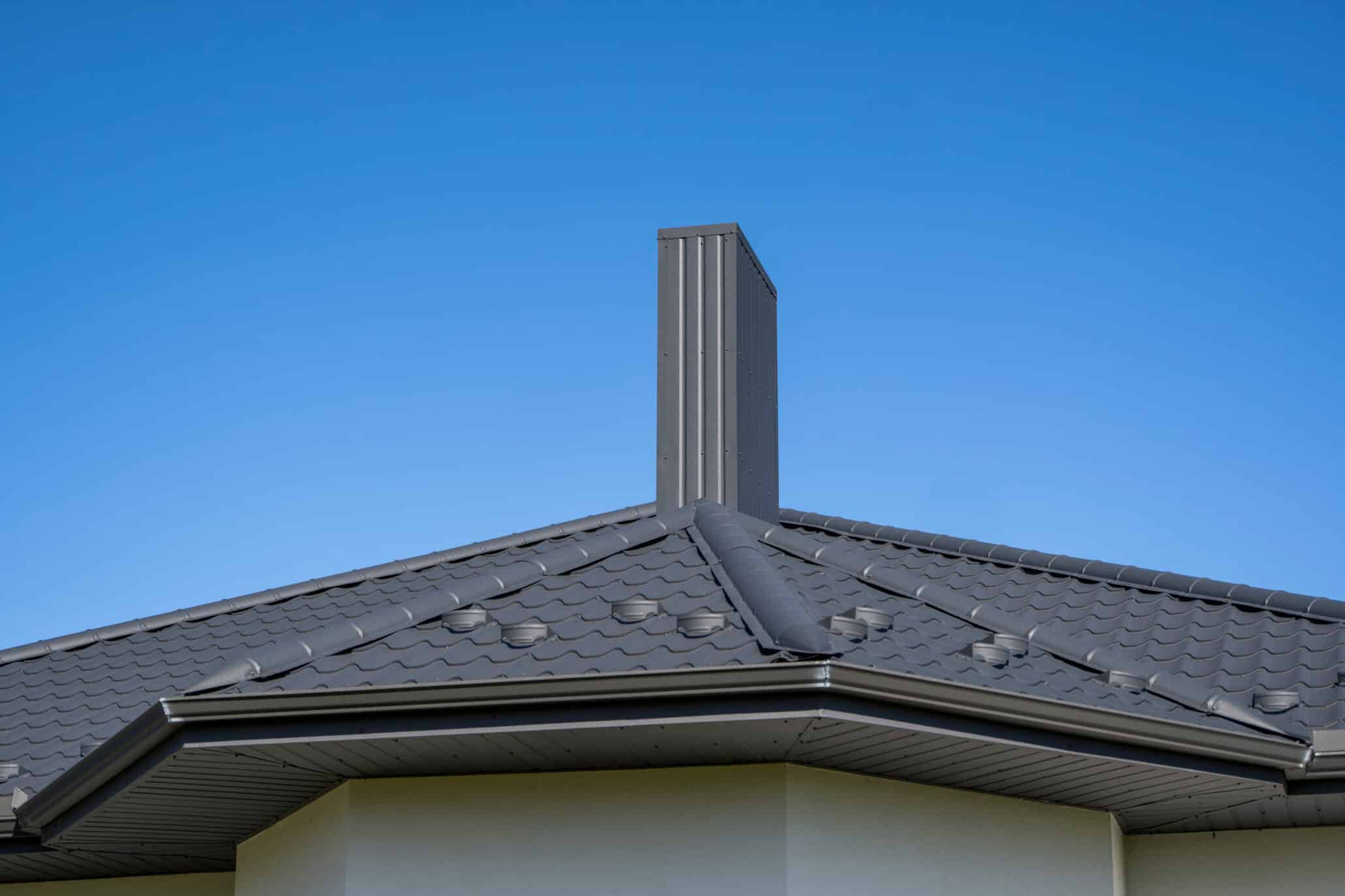 metal profile roof installed