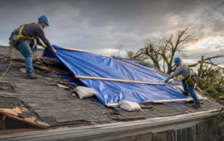 Professional Roofing Company in Southington CT inspecting a rooftop